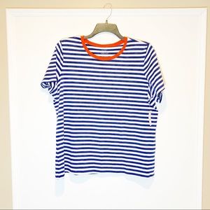 NWT LORD & TAYLOR Striped Short-Sleeve Shirt - 2X